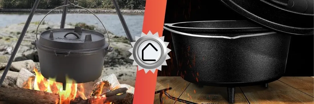 Olla de hierro fundido para leña